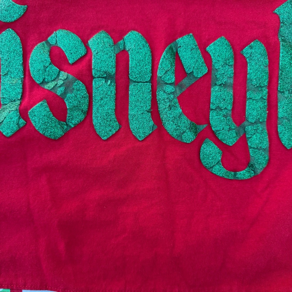 Disneyland Resort Christmas Holiday Red Spirit Jersey 2020 size large preloved - Picture 3 of 6